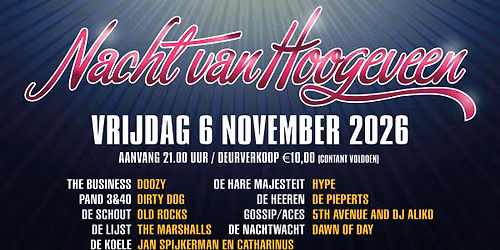 Nacht van Hoogeveen — muziek in Drenthe